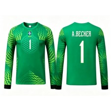 Brasil Alisson Becker #1 Keeper Bortedrakt VM 2026 Langermet